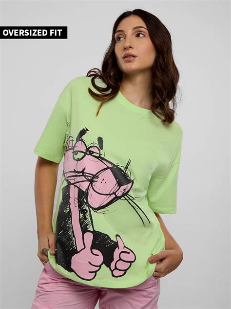 buy pink panther thumbs up women s oversized t shirt online at the