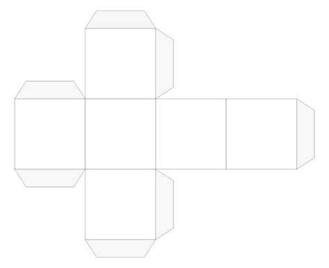 printable cube template  inches     printablee