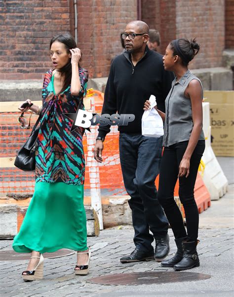 forest whitaker takes a walk with wife keisha and daughter sonnet