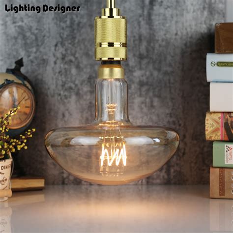 big size mushroom edison bulb led light amber retro saving lamp vintage