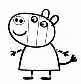 Peppa Pig Zebra Zoe Coloring Pages Friend Friends Print Printable Pages2color Popular sketch template