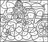 Princesse Coloriage Magique Adults Coloritbynumbers Zahlen Malen Numéro Getdrawings Colorier Numéroté Gackt Imprimer sketch template