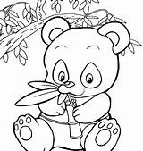 Panda Coloring Bear Cute Pages Color Getdrawings Printable Drawing Easy Getcolorings sketch template