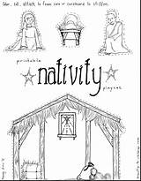 Nativity Scene Drawing Simple Coloring Pages Printable Paintingvalley Drawings sketch template