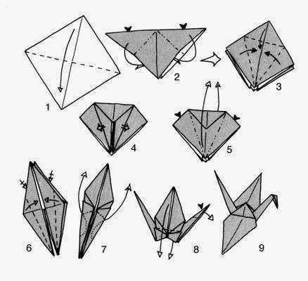 printable instructions  origami crane easy origami kids
