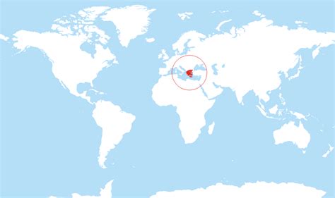greece located   world map