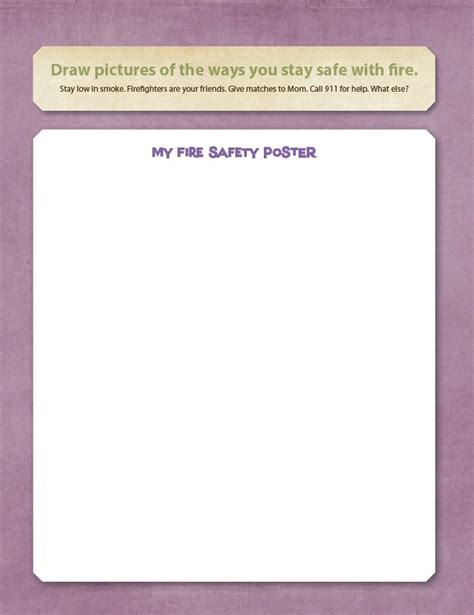 fire safety poster safety lessons kids fire safety poster