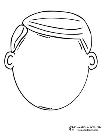 face outline head coloring page coloring home