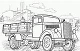 Lastwagen sketch template