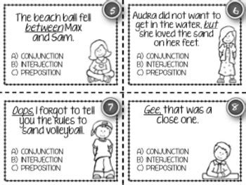 conjunctions interjections prepositions  tied  teaching tpt