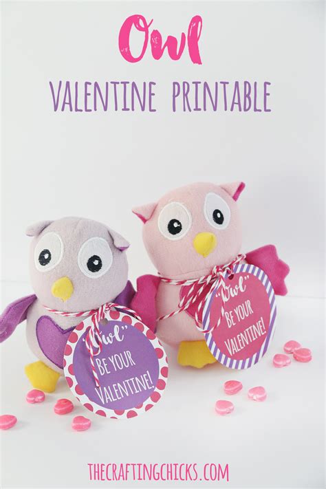 owl valentine printable  crafting chicks