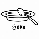 Plato Sopa Alimentos Platos Guiainfantil Caldo Comidas Cargado Aunque Voy Niños Adivinanza Ninos Hondo Ponen sketch template