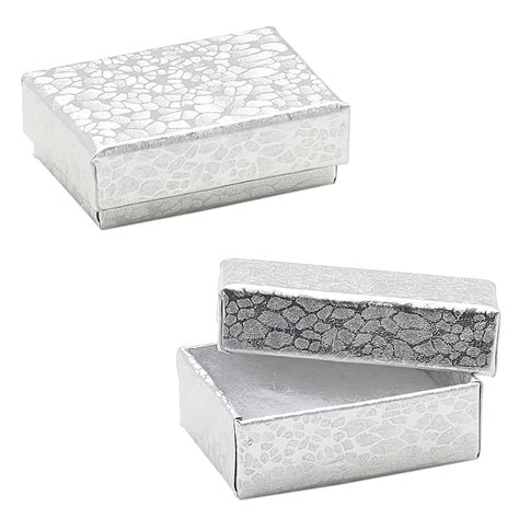 box paper cotton filled silver         rectangle
