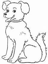 Dog Coloring Pages Dogs Animals Drawing Printable Happy House Pet Baby Color Kids Wild Sheets Colouring Drawings Beautiful Two African sketch template