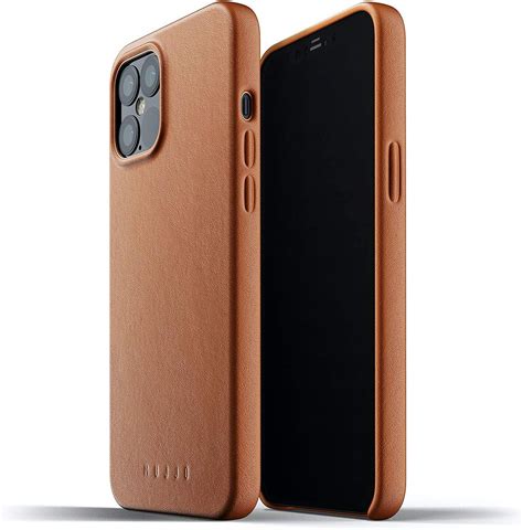 mujjo full leather case  iphone  pro max premium genuine leather natural aging effect