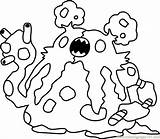 Garbodor Pokémon Coloringpages101 Getdrawings Plusle Hundreds sketch template