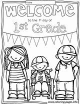 Welcome Coloring Back School Pages Great Printable sketch template