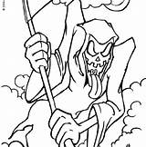Death Scary Halloween Coloring Pages sketch template