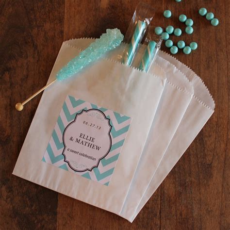 wedding favor bags  personalized chevron  thefavorbox