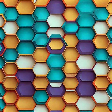 premium ai image hexagon pattern background
