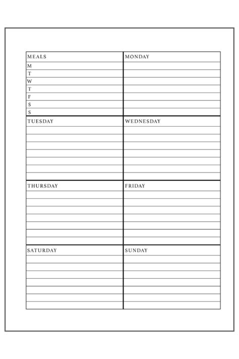 dashboard layout planner printables  weekly planner pages