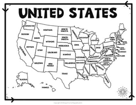 map quiz  states printable map