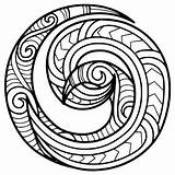 Koru Maori Tattoo Double Symbol Polynesian Read Description Click Symbols sketch template
