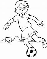 Bola Jogando Menino Criança Soccer Kicking Qdb sketch template