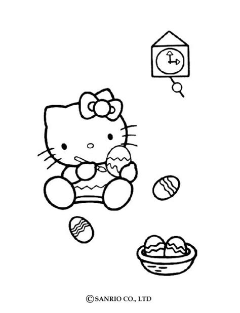 kitty easter coloring pages  kitty