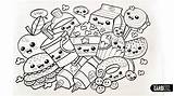 Coloring Pages Cute Food Albanysinsanity sketch template