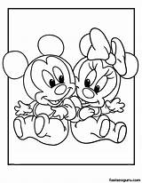 Coloring Pages Baby Disney Minnie Mickey Printable Princess Library Clipart Babies sketch template