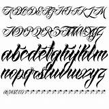 Alphabet Tatuagem Fontes Chicano Cursive Escrita Caligrafia Script Abecedario Cursiva Estilos Tipos Medievais sketch template