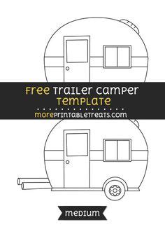 trailer camper template large patterns  templates door