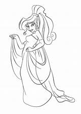 Disney Princess Linearts Crossover Coloring Pages Megara Pdf Book Anastasia Little Belle Girl Lineart Link Click Jasmine sketch template