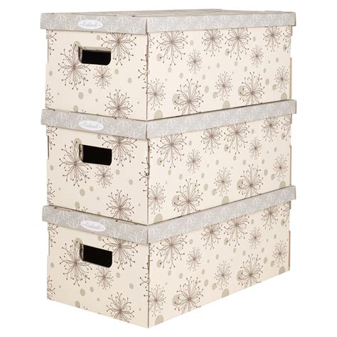set   underbed storage boxes  handles cardboard stackable