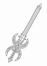 Sword Coloring Printable sketch template