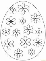 Easter Coloring Flowers Egg Pages Printable Simple Eggs Color Print Book Online Popular Drawing Puzzle sketch template