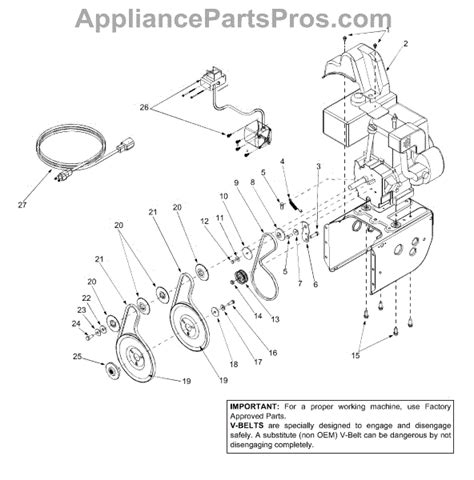parts  yard machines bse  drive engine accessories parts