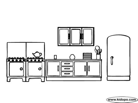 kitchen coloring pages coloring pages  kids  coloring pages