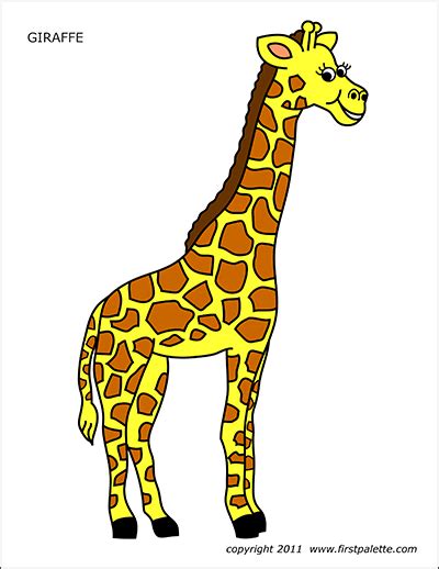 giraffe  printable templates coloring pages firstpalettecom
