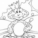 Prince Frog Colouring Coloring Pages Sheets Print Printable School sketch template