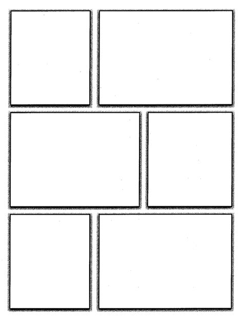 printable comic strip template