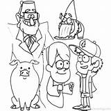 Gravity Lineart Soos Uncle Dipper Mabel sketch template