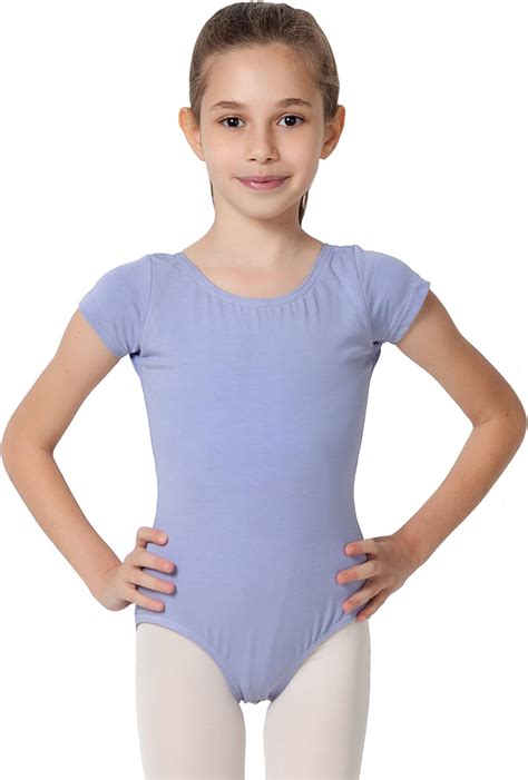 caomp girl s gymnastics leotards short sleeve organic