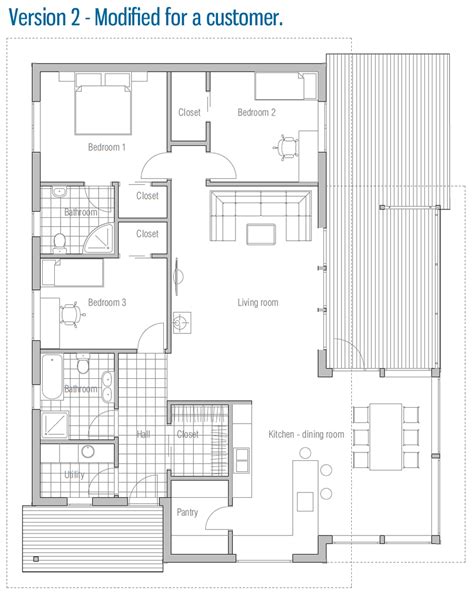 modern house ch   bedrooms house plan