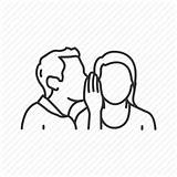 Secret Whisper Drawing Tell Icon Gossip Conversation Men Chat Getdrawings sketch template