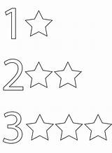Three Stars Coloring Pages Number Star Two Color Clipart Comments Library Coloringhome sketch template