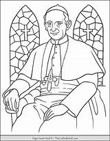Coloring Pope Paul Saint Thecatholickid Pages September Catholic Born 1897 Church 1978 Papacy August 26th Began 1963 Died June Papa sketch template