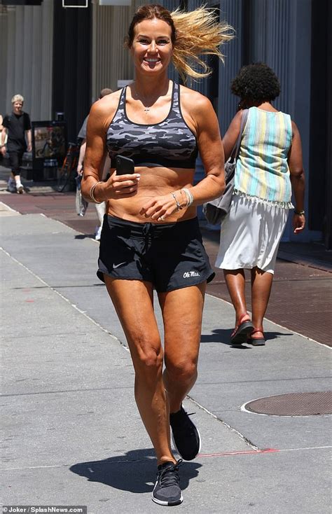 Kelly Bensimon 51 Keeps Up Her Jogging Routine As She Is