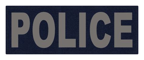 police id  patches  gray lettering